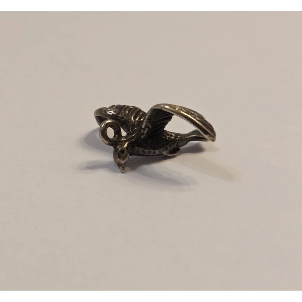 Vintage‎ Sterling Silver 3D Bird in Flight Charm Dove of Peace Charm